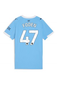 Manchester City Phil Foden #47 Jalkapallovaatteet Naisten Kotipaita 2025-26 Lyhythihainen